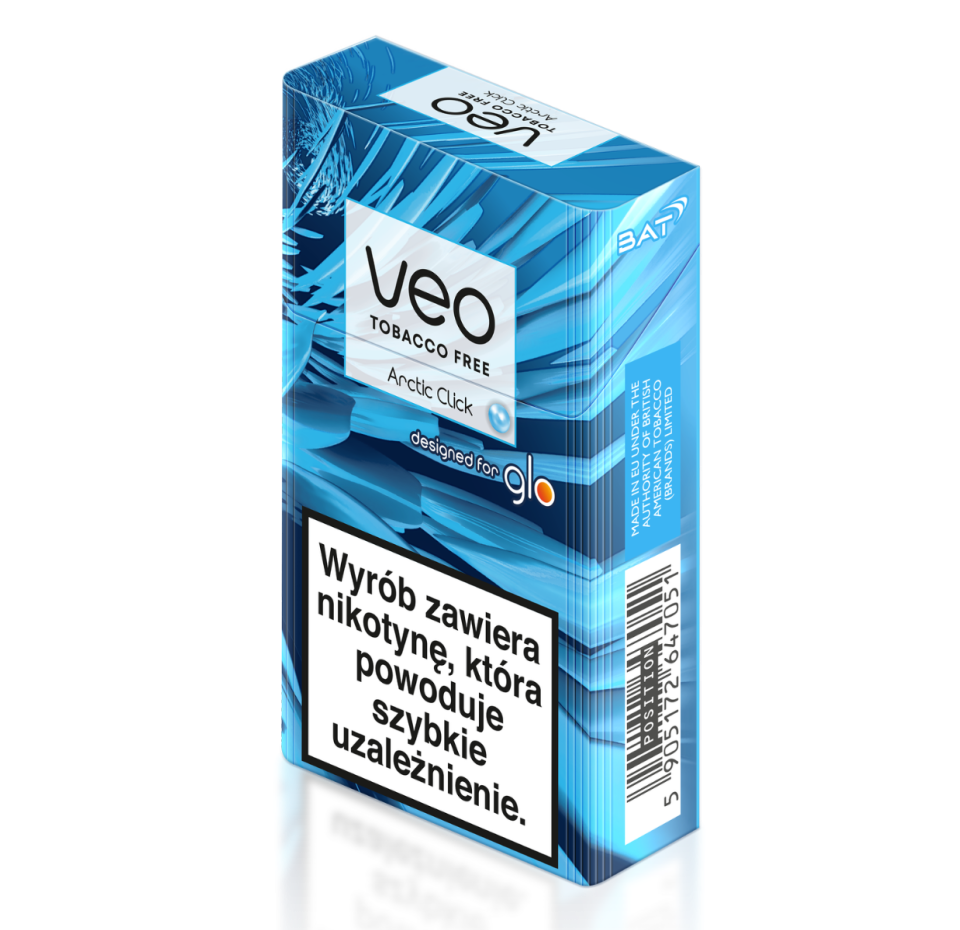 VEO Arctic Click heatsticks til Glo, iskold smag, arktisk emballage