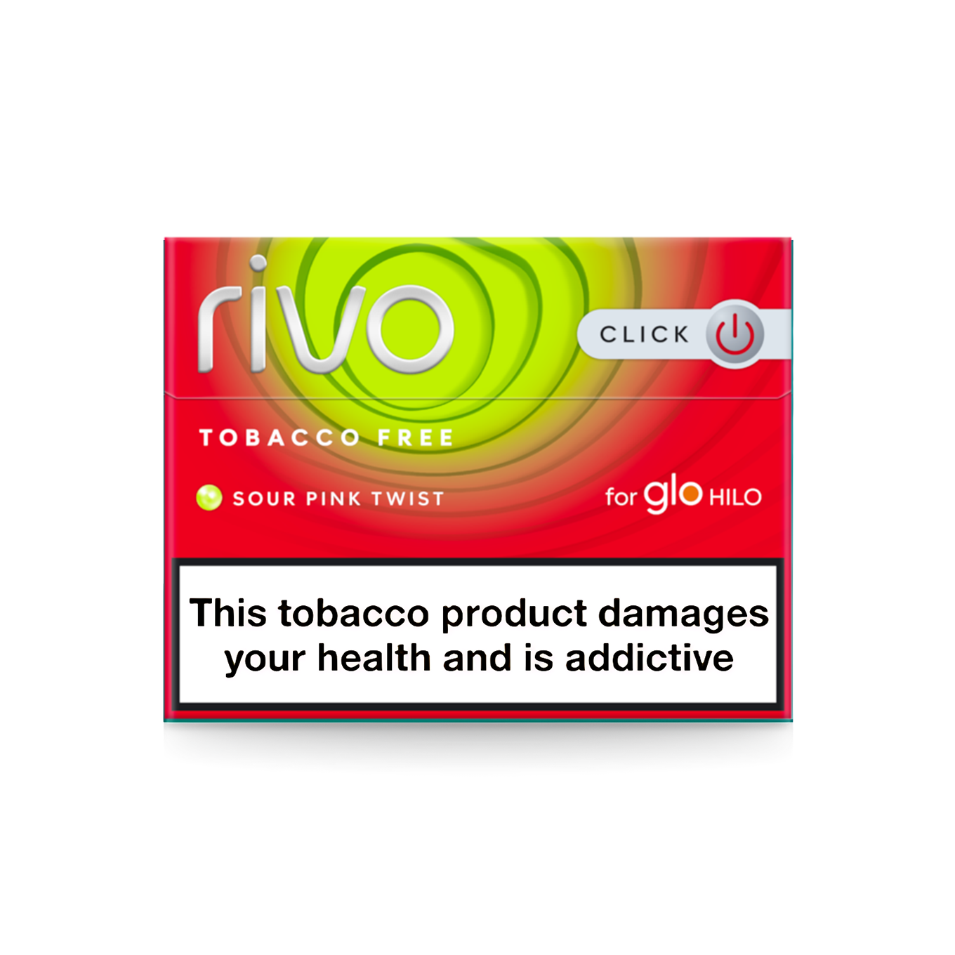RIVO Sour Pink Twist sticks pack for glo Hilo and Hilo Plus, tobacco-free rooibos sticks